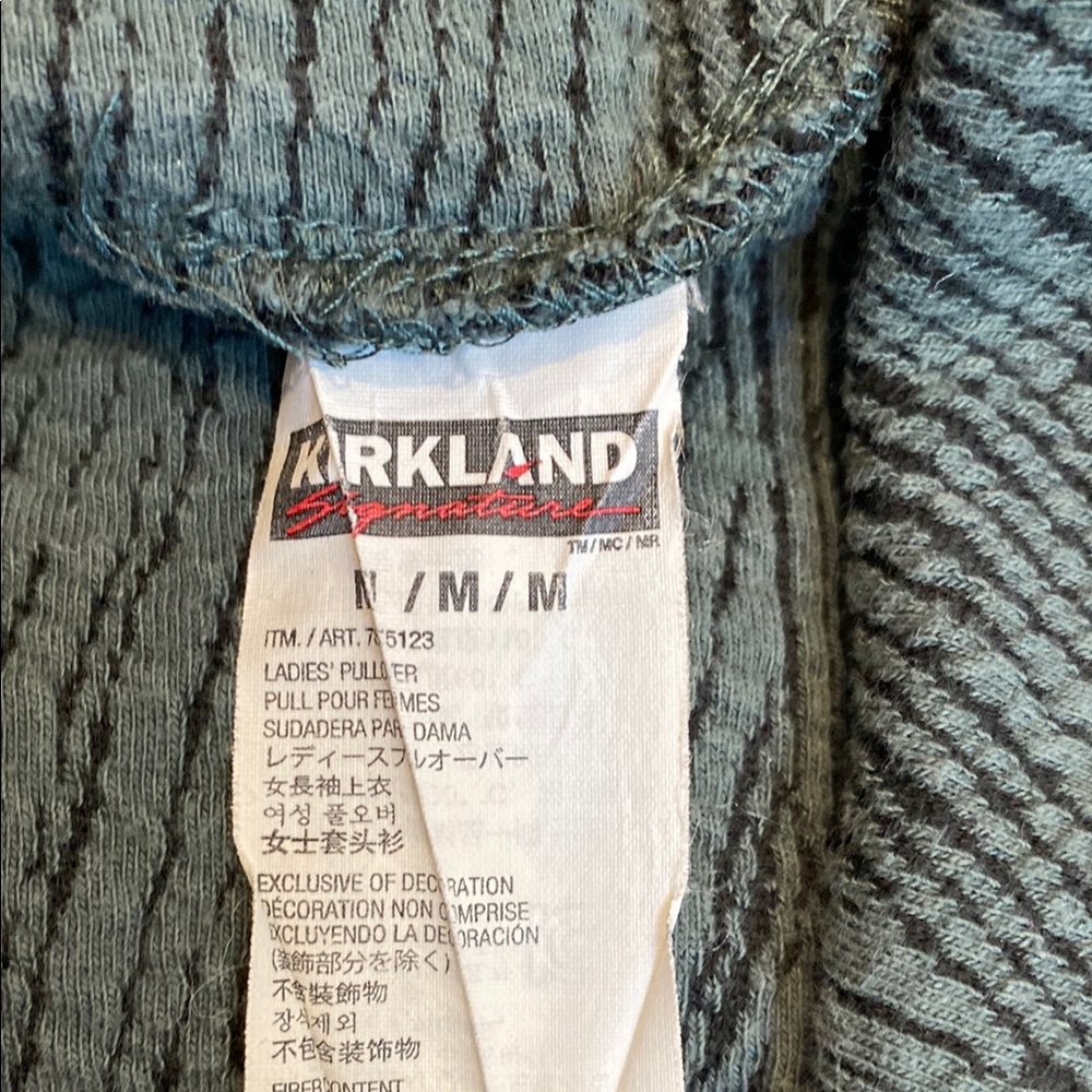 Kirkland Signature Teal Textured Hoodie - Picture 2 of 2